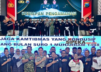 Jelang Pengesahan Anggota Baru di Bulan Suro, Polres Kediri Kota Gelar Deklarasi Damai Perguruan Silat