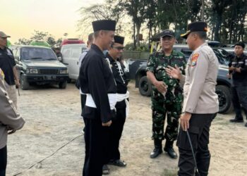 Personel Gabungan Amankan Pengesahan 1.400 Warga Baru PSHT di Kediri